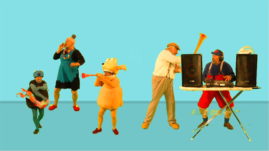 Foto's van de clips uit de cd 'Wie Dit Leest Is Zot' van en met Urbanus