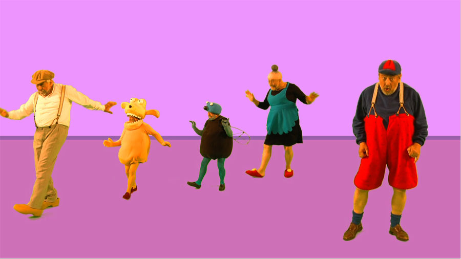 Foto's van de clips uit de cd 'Wie Dit Leest Is Zot' van en met Urbanus